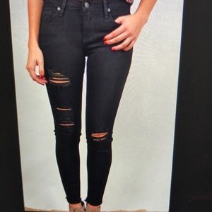 Just Black Denim Black Ripped Jeans